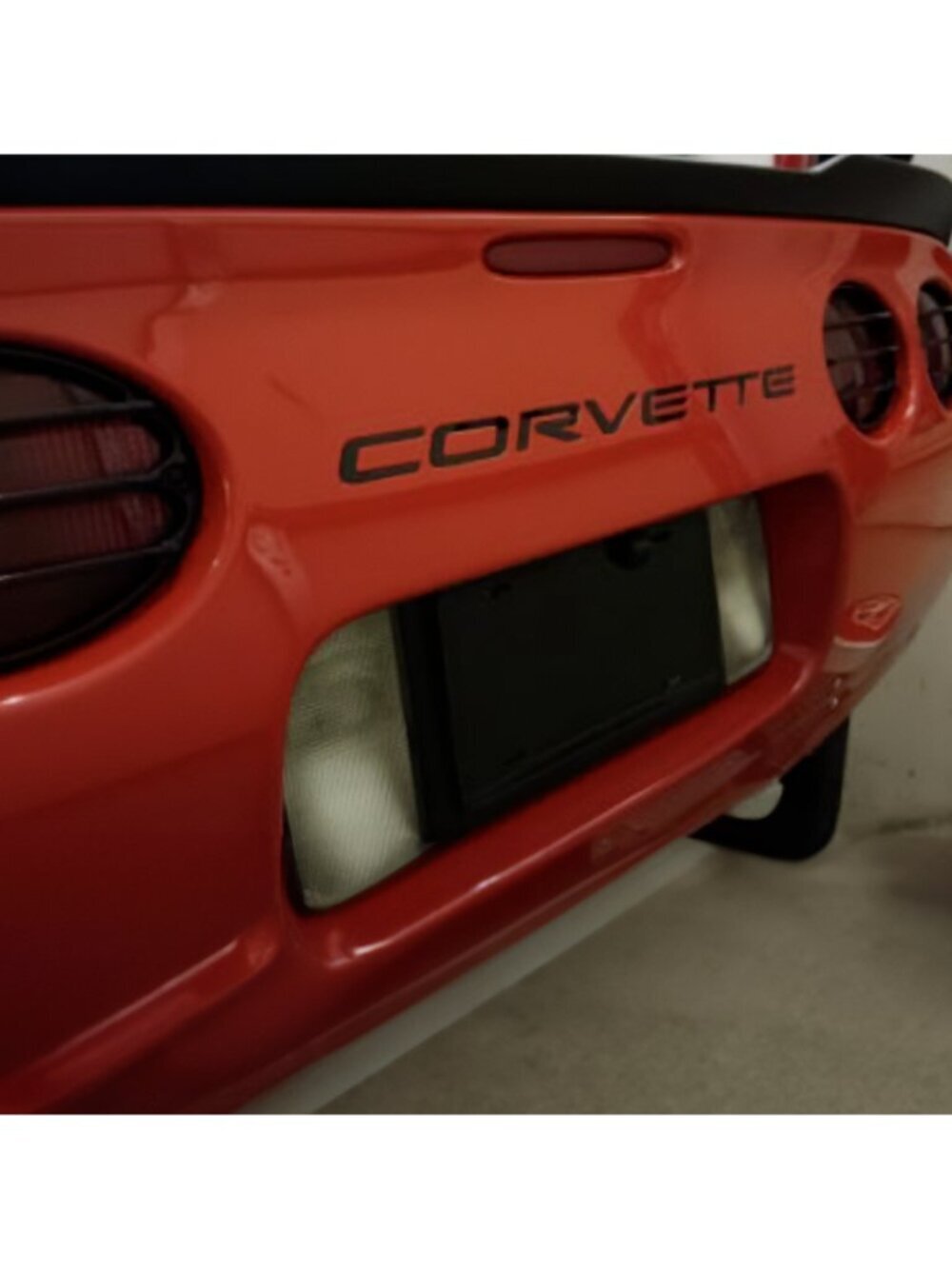 GLOSS BLACK 1/16 RAISED LETTERS FOR C5 CORVETTE 97-2004 FRONT + REAR US MADE - Picture 2 of 16